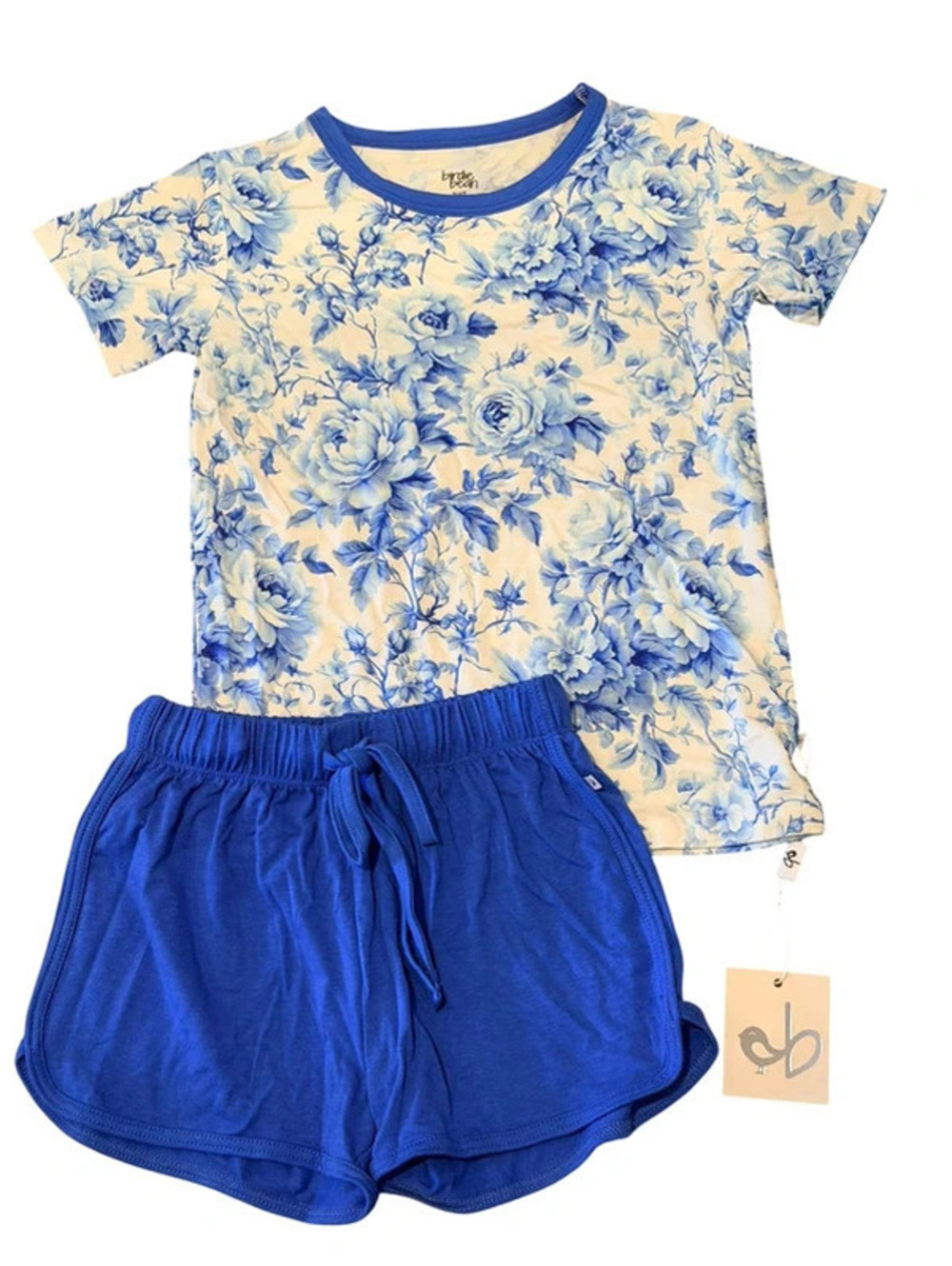3/4 Birdie bean blue floral daywear set-new with tags